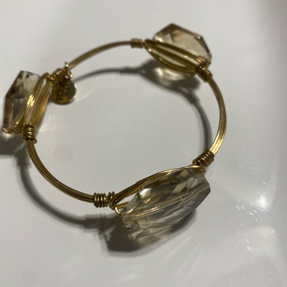 Bourbon and Bowties Elegant Gold Bracelet with Crystal Accents